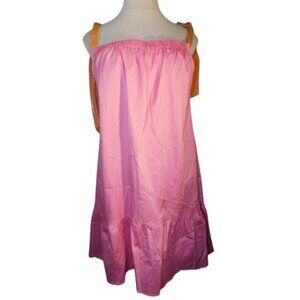 Antonio Melani Size 0 Pink Orange Tie strap Ruffle Dress NWT $169